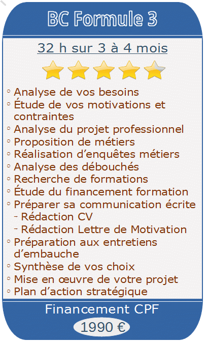 Contenu du bilan de compétences
